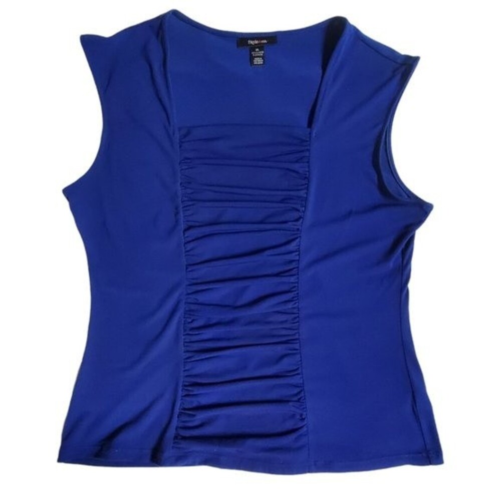 Style & Co blue sleeveless top sz XL